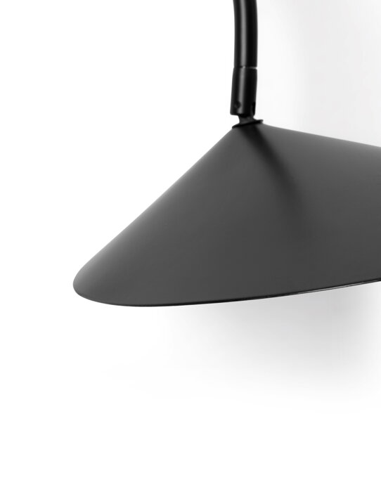 Luxusná čierna lampa na stenu s otočným tienidlom