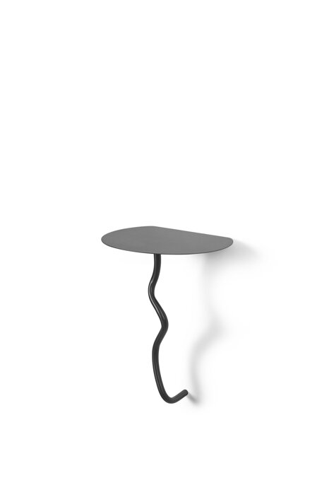 Minimalistický nástenný stolík z čiernej mosadze