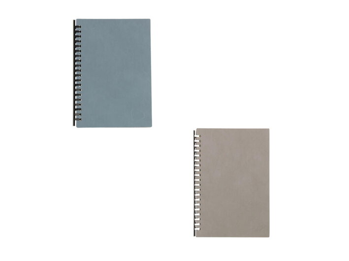 Štýlový zápisník z kože vo farebnej kombinácii modrá/svetlosivá