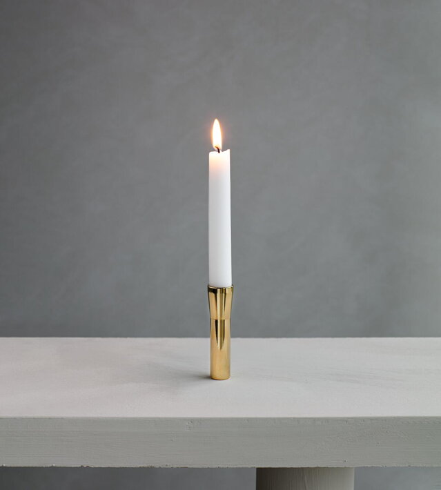 Úzky zlatý pilier na vysoké sviečky pre modulárny svietnik