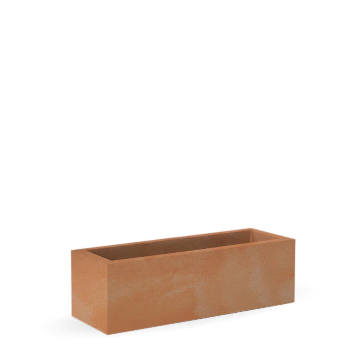 Dizajnový obdĺžnikový kvetináč do exteriéru 100x35 vo farbe terracotta