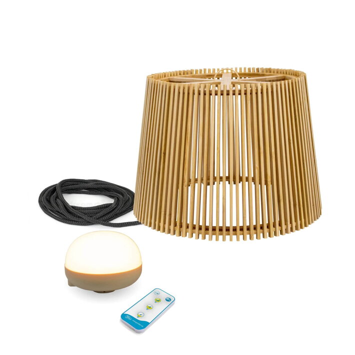 Dizajnová závesná lampa z bambusu na diaľkové ovládanie