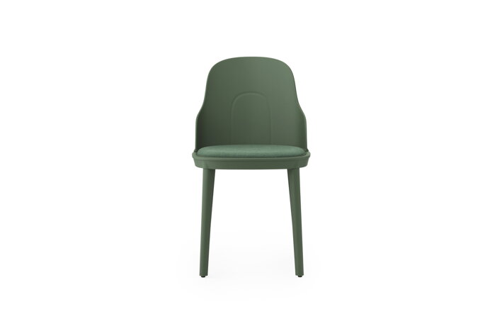 Zelená jedálenská stolička s čalúneným sedákom
