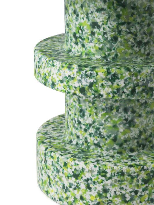 Zelený viacúčelový stolík z ľahkého a odolného materiálu