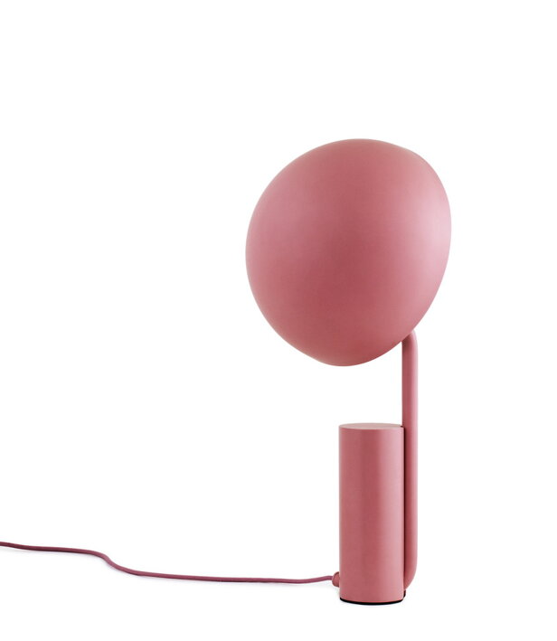 Ružová dizajnová stolová lampa s otočným tienidlom