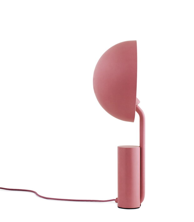 Luxusná ružová stolová lampa s otočným tienidlom