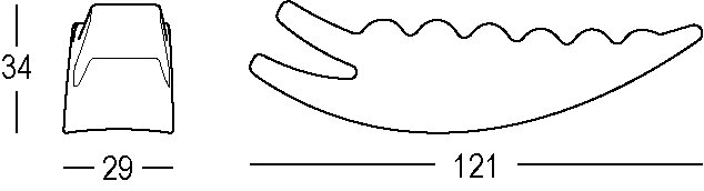 Technický nákres 2D rozmery hojdačky Coccodrillo