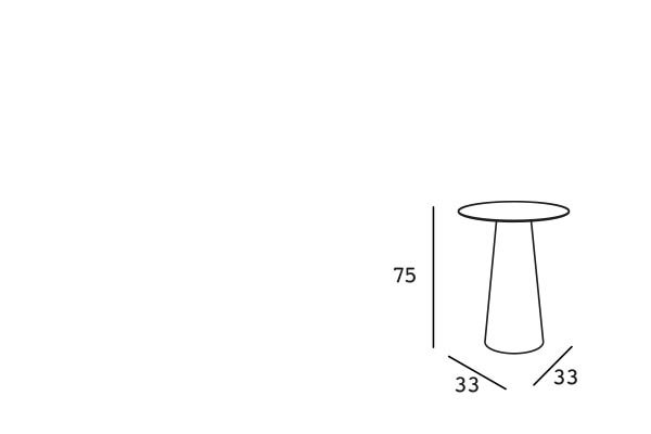 Technický nákres 3D rozmery jedálenského stola Fura