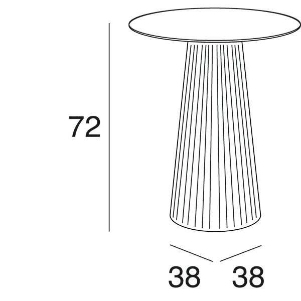 Technický nákres 3D rozmery jedálenského stola Fade