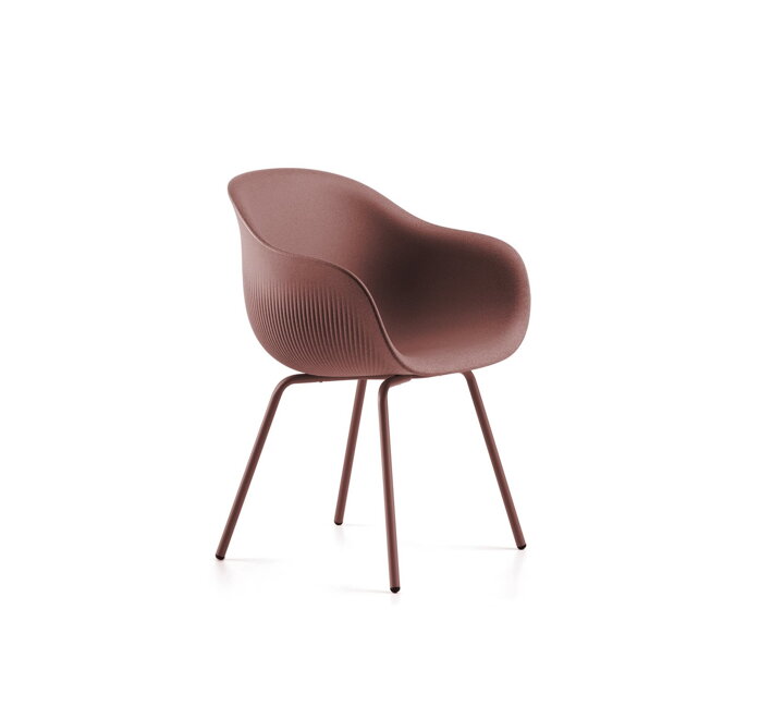 Dizajnová vonkajšia stolička v lávovom prevedení