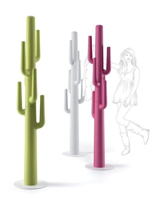 Dizajnový vešiak kaktus z odolného recyklovaného plastu