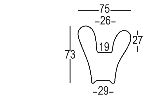 Technický nákres 2D rozmery viacúčelového kvetináča Tambo