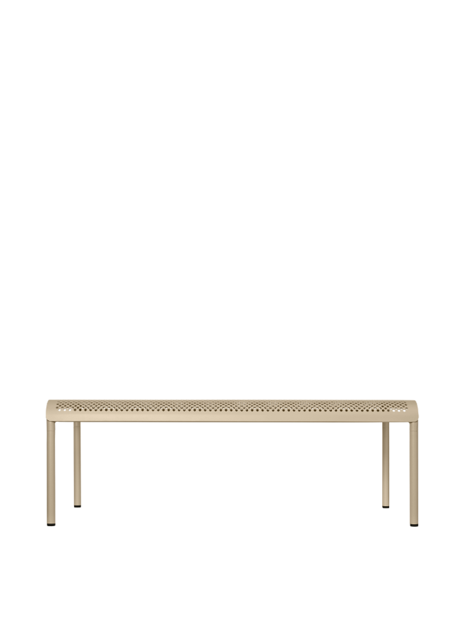Predný pohľad na stolík Dapple Low v kašmírovej farbe.