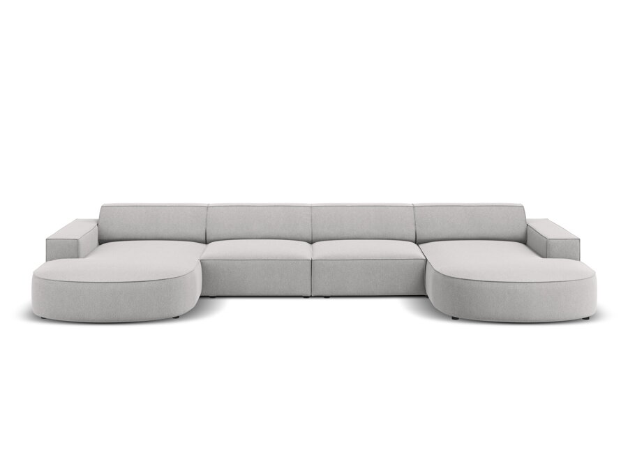6-miestna sedačka Jodie v čalúnení Structured Fabric (Megan) vo farbe Light grey.