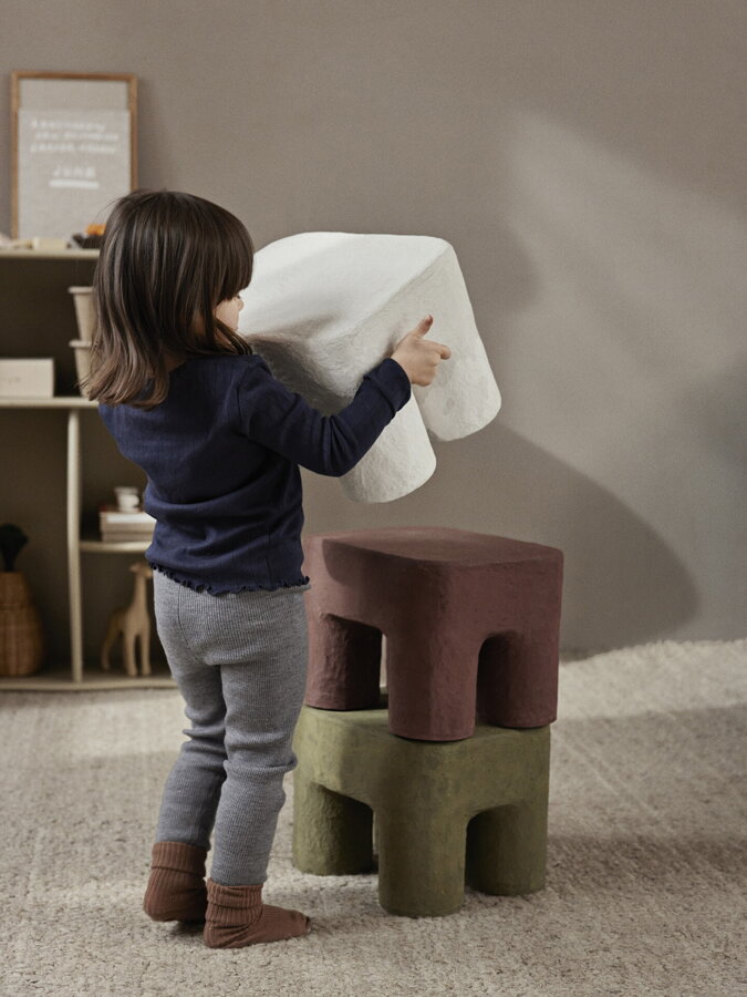 Detská stolička/stolík Podo Stool White – biela