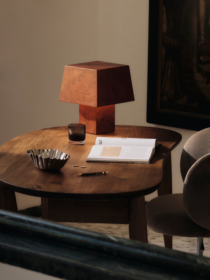 Stolová lampa Burl – hnedá