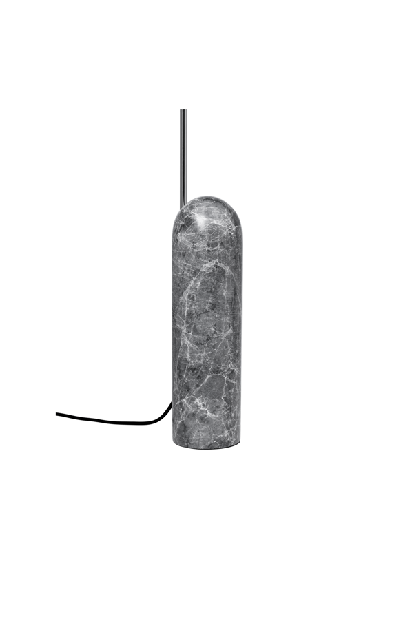 Podstavec stojanovej lampy z masívneho mramoru sivej farby.