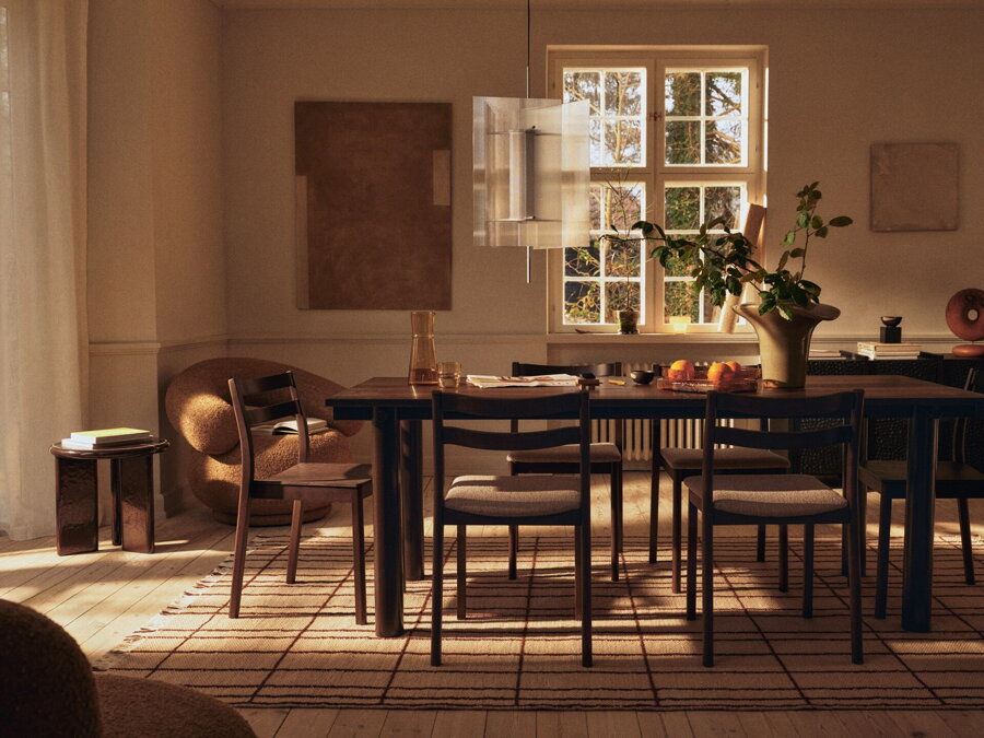 Atura étkezőasztal, 200 x 90 cm – sötétbarna/sötét pácolt tölgy