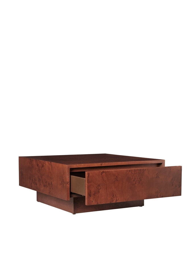 Konferenčný stolík Burl Storage – tmavý morený topoľ