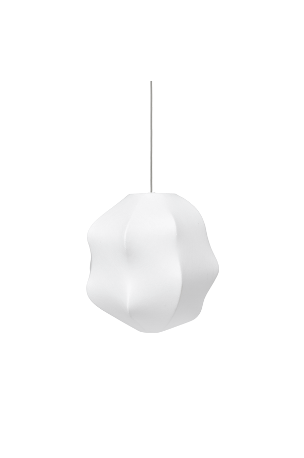 Biele tienidlo Dae na závesnú lampu z jemného netkaného polyméru.