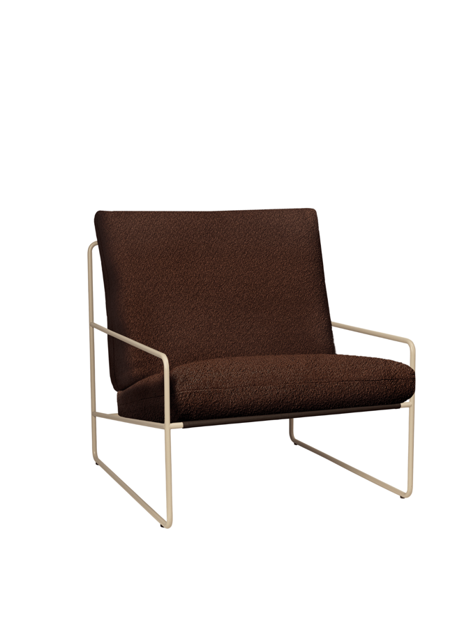 Desert Pure Bouclé fotel – sötétbarna/kasmír