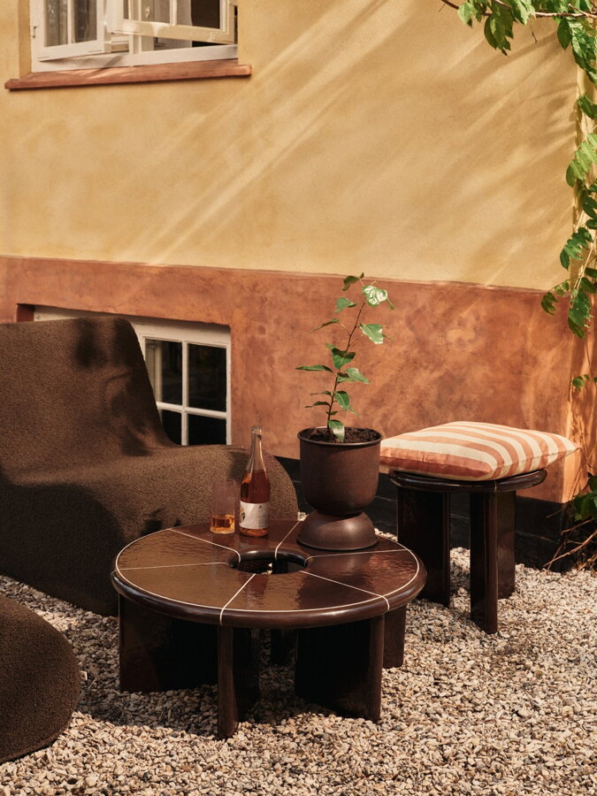 Hourglass virágcserép, extra kicsi  – rozsda