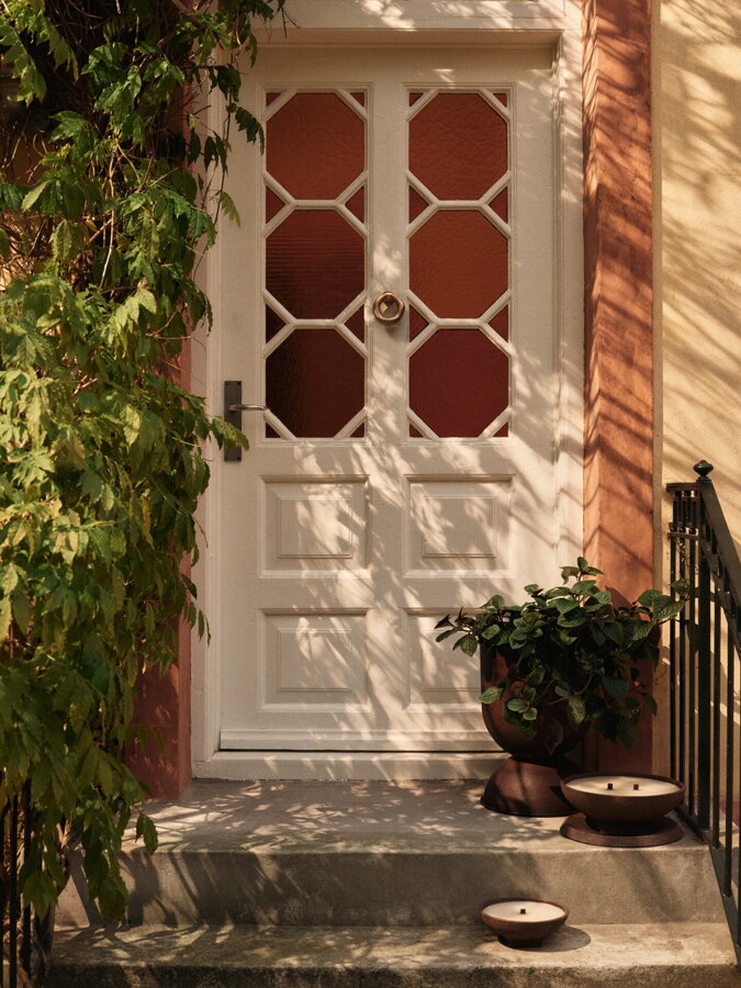 Hourglass virágcserép, kicsi  – rozsda