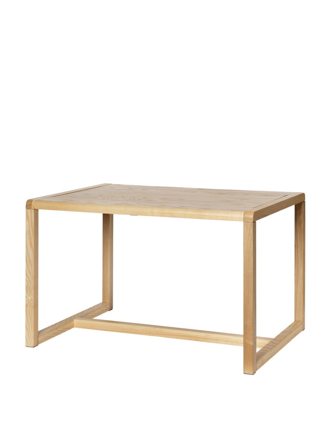 Stôl Little Architect pre deti z jaseňového dreva prírodnej farby.