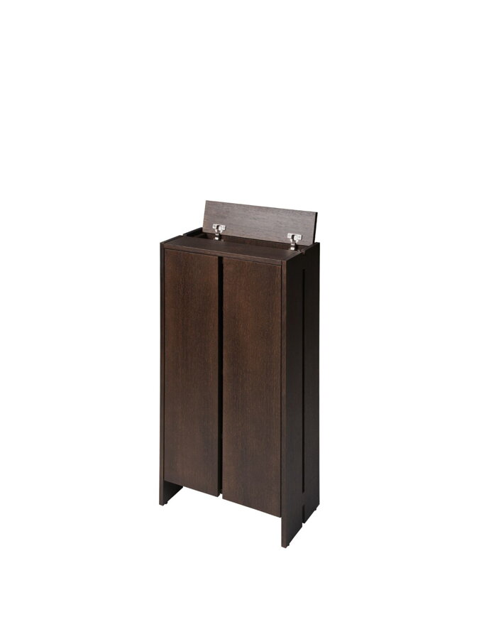 Parcel előszobaszekrény, magas – sötét pácolt tölgy