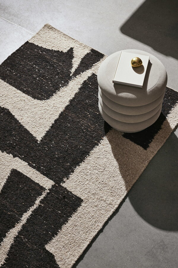 Piece szőnyeg 140 x 200 cm – törtfehér/sötétbarna