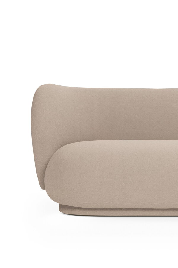 Luxusná leňoška Rico Divan Left Grain kašmírovej farby.