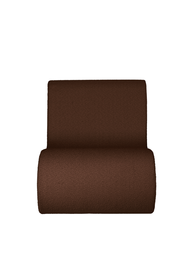 Rouli Pure Bouclé fotel centrális modul – sötétbarna