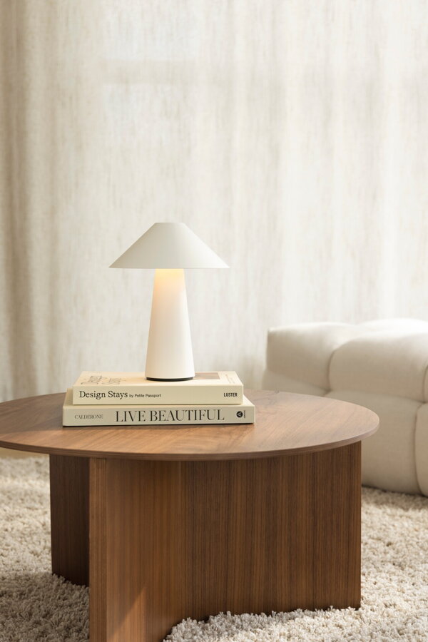 Cannes White hordozható asztali lámpa – fehér