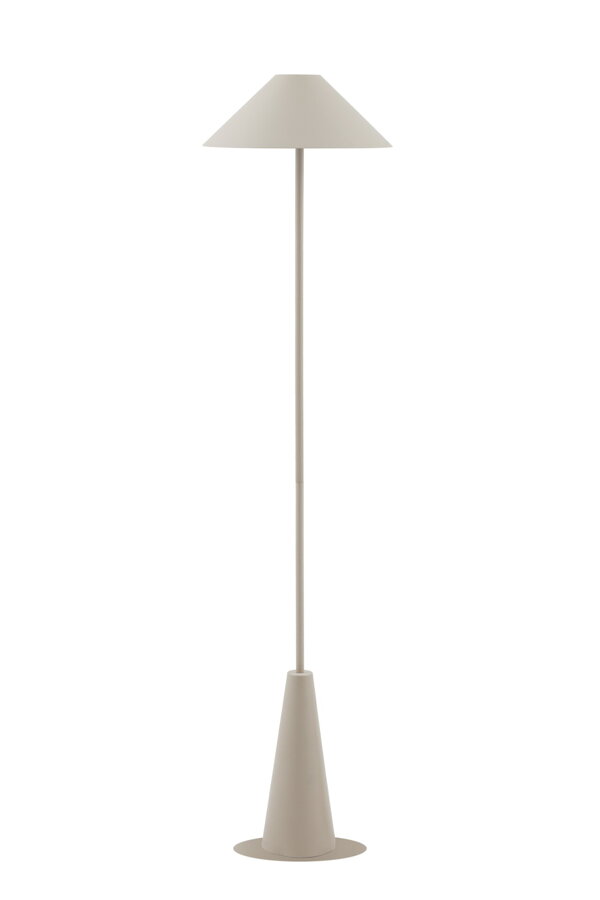 Hnedosivá prenosná stojanová lampa. 