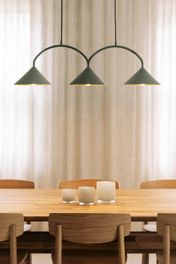 Curve 3 Moss Green függőlámpa – zöld