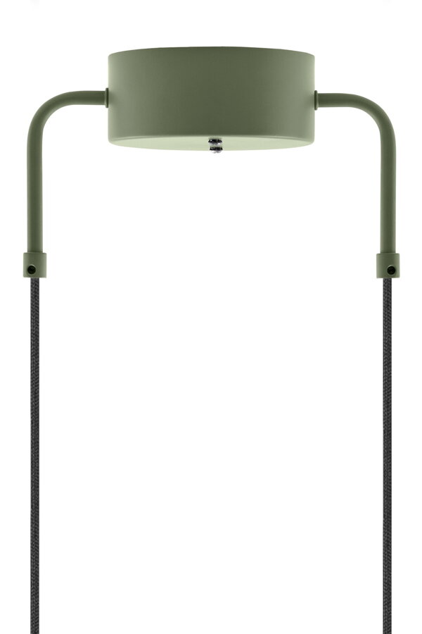 Zelená kovová stropná krytka závesnej lampy Curve 50.