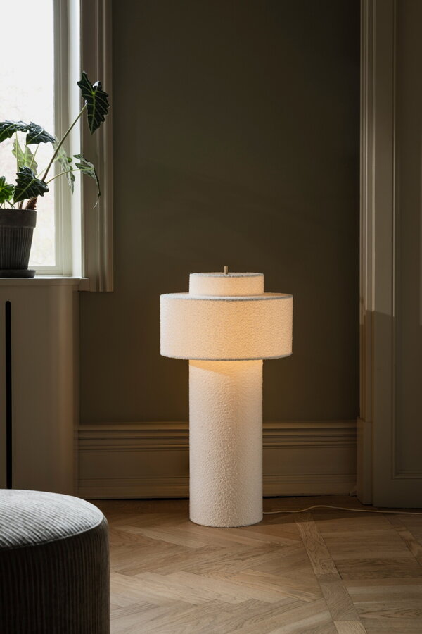 Noah 45 Bouclé allólámpa – fehér