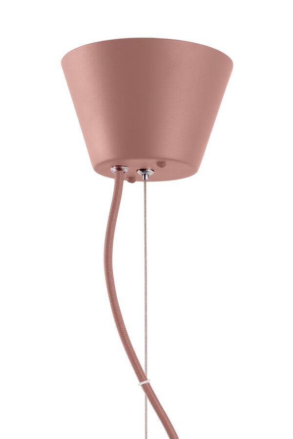 Ružová stropná krytka závesnej lampy Ray.
