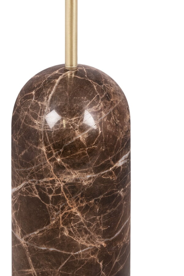 Stojanová lampa Torrano – hnedá/mramor