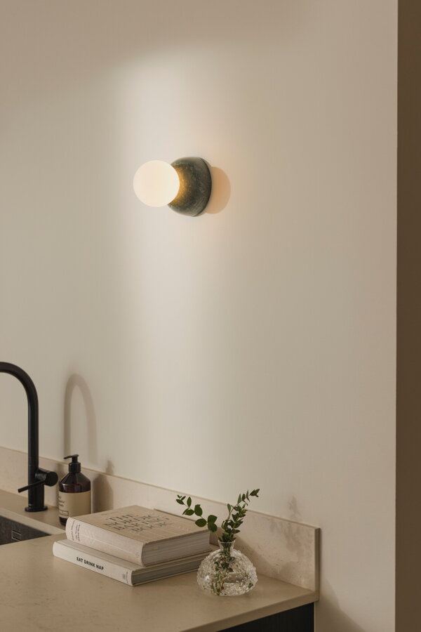 Torrano fali lámpa – sötétzöld/márvány