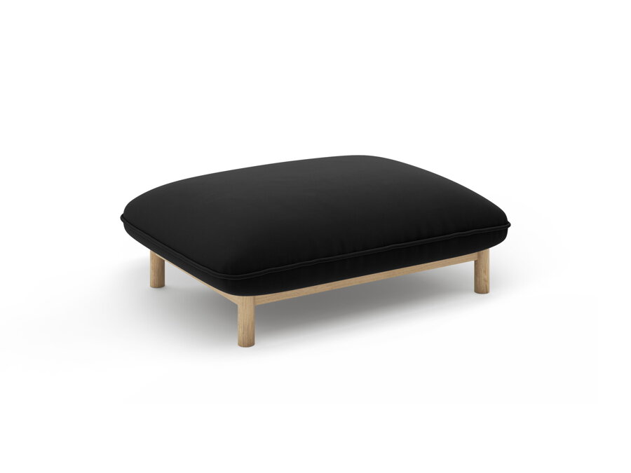 Puf Ada v čalúnení čiernej farby.