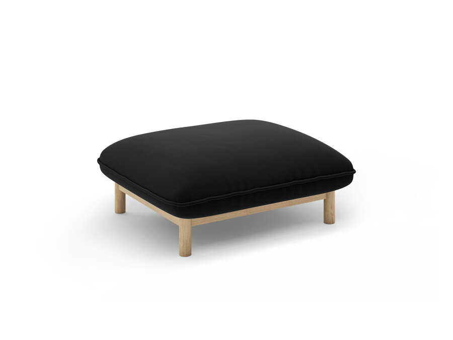 Puf Ada v čalúnení čiernej farby.