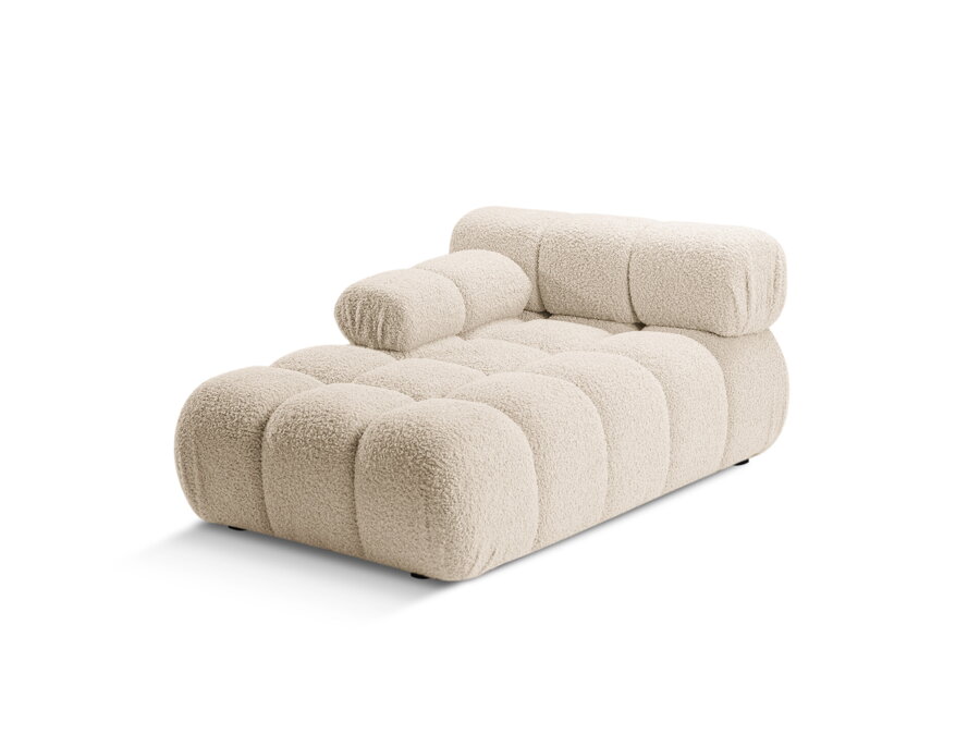 Modul Chaise longues Bellis vo svetlom béžovom čalúnení Boucle.