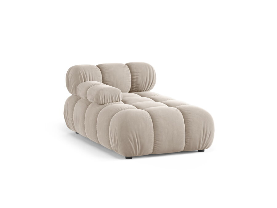 Modul Chaise longue Bellis v tmavom béžovom čalúnení.