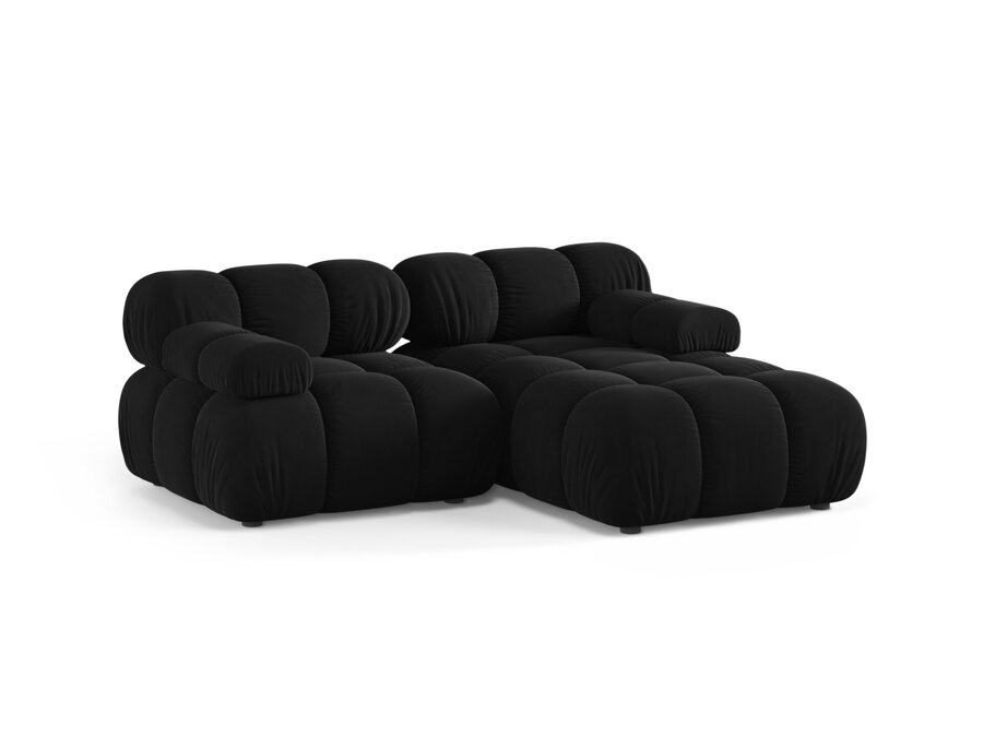 Sedačka Bellis v čalúnení Velvet (Bluvel) v čiernej farbe.