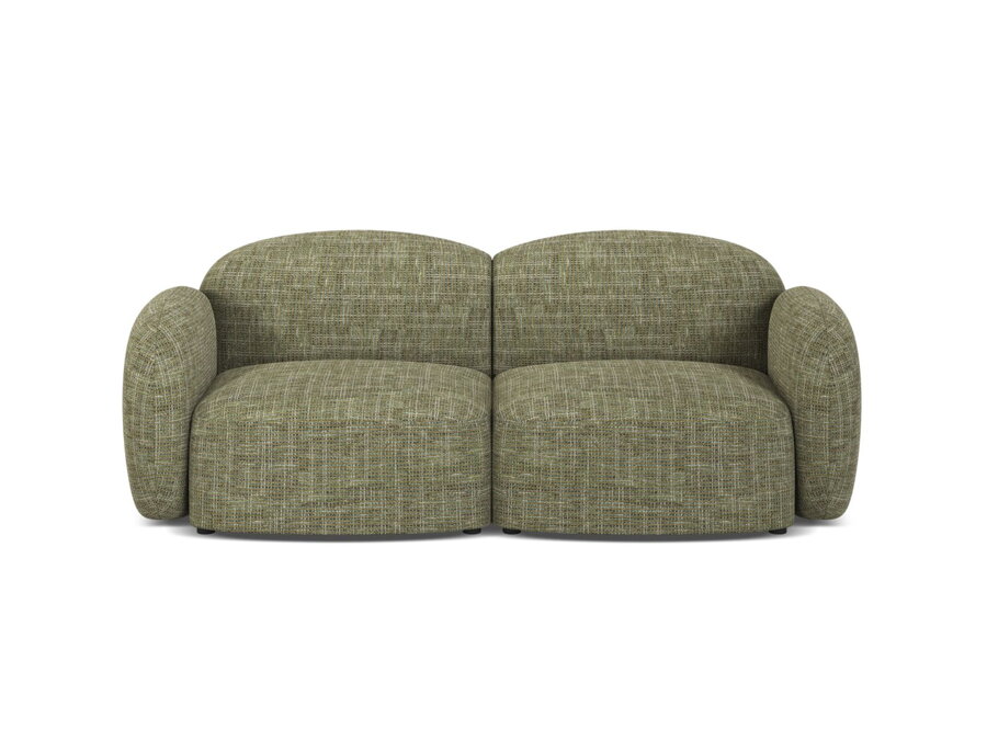 2-miestna modulárna pohovka Blair v čalúnení olivovozelenej farby.
