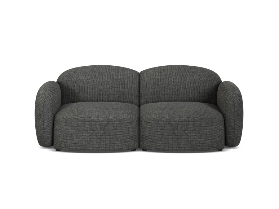 2-miestna modulárna pohovka Blair v čalúnení sivej melanž farby.