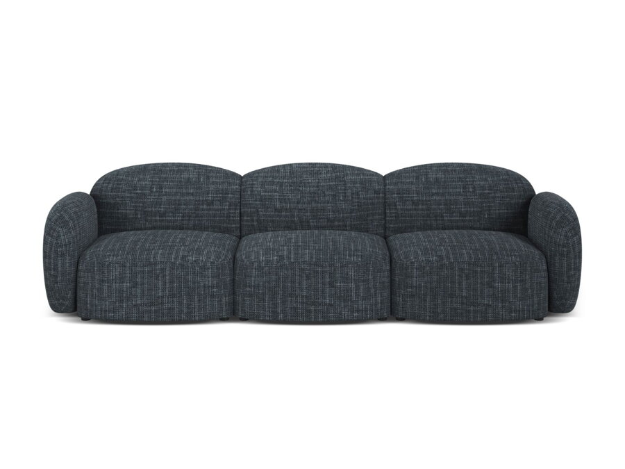 3-miestna modulárna pohovka Blair v čalúnení tmavomodrej farby.