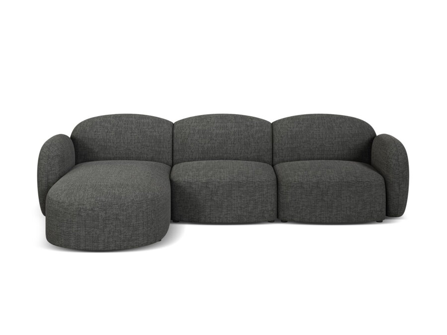 4-miestna modulárna sedačka Blair v čalúnení tmavosivej farby.