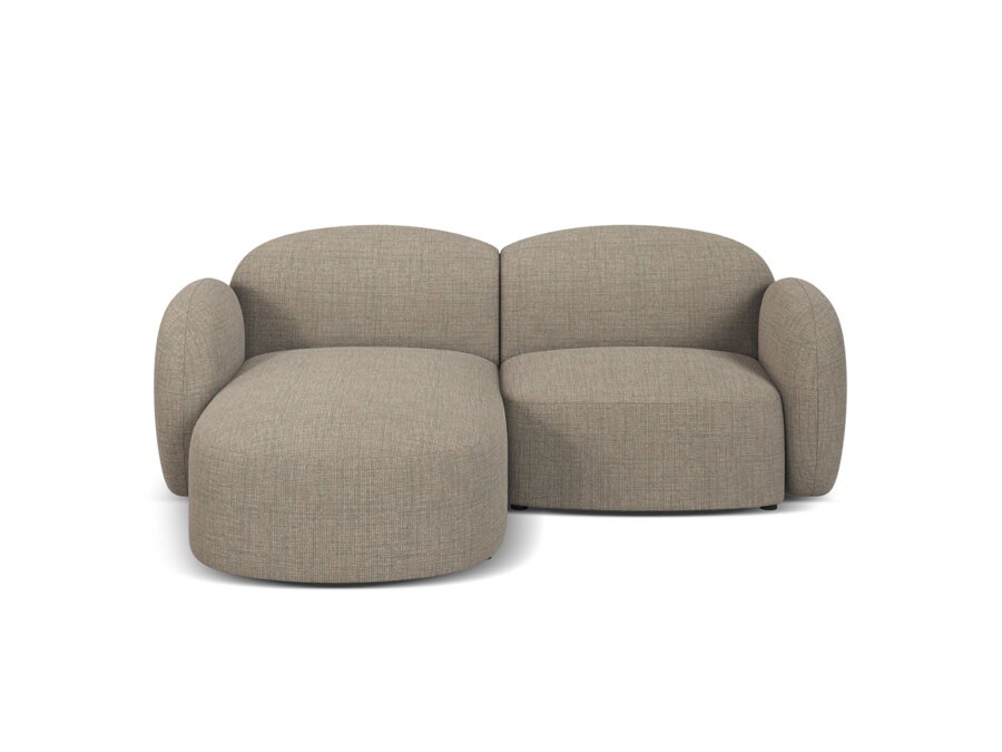 3-miestna modulárna sedačka Blair v čalúnení sivohnedej farby.